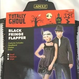 Ladies Flapper Costume Dress Size Medium Fringe